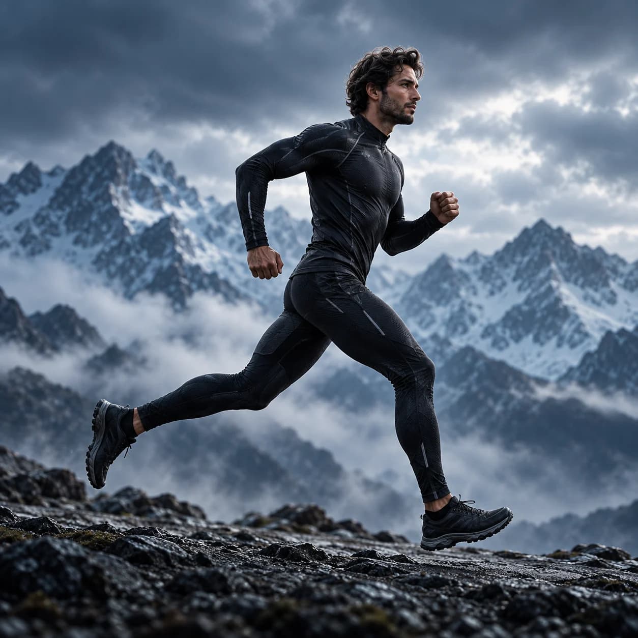 Runner in motion